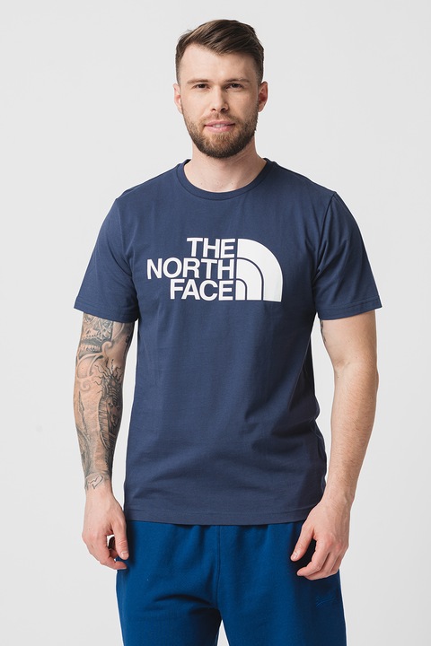 The North Face, Тениска с контрастно лого, Тъмносин