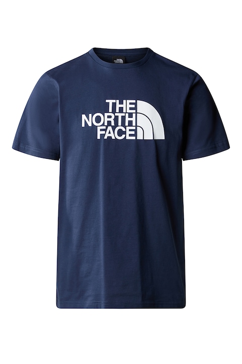 The North Face, Памучна тениска с лого, Бял/Тъмносин
