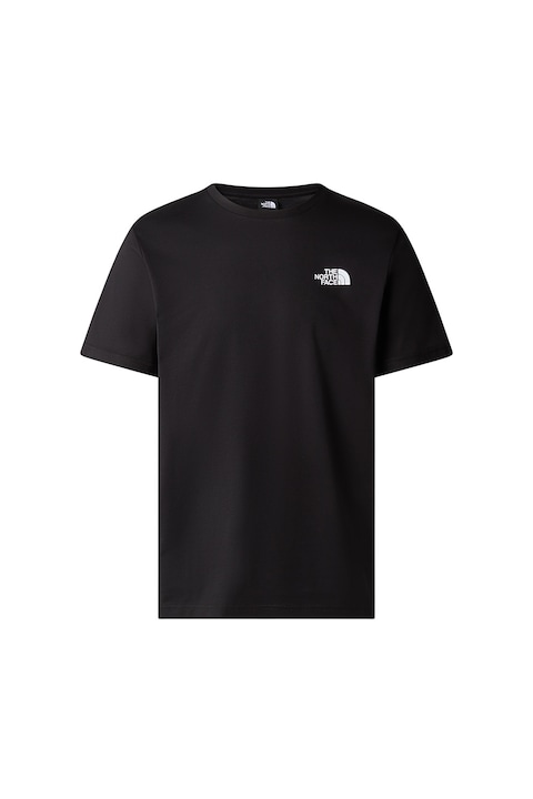 The North Face, Тениска с овално деколте и лого на гърба, Червен/Черен