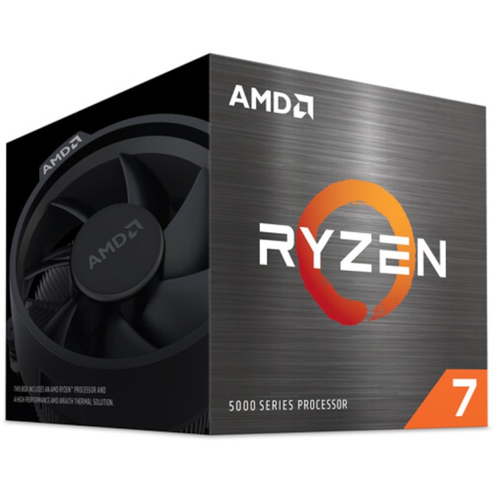 Процесор AMD Ryzen 7 5700, 20 MB, до 4,6 GHz Max Boost, Socket AM4, охладител Wraith Stealth