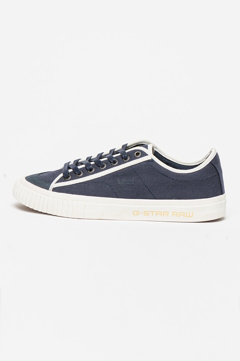 G-STAR, Спортни обувки с връзки, Бял/Тъмносин, 40