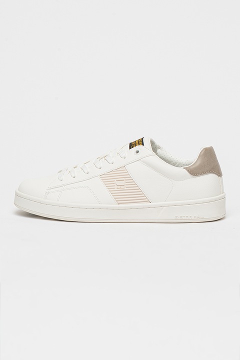 G-STAR, Спортни обувки Recruit II от еко кожа, Бял/Tъмносив, 40