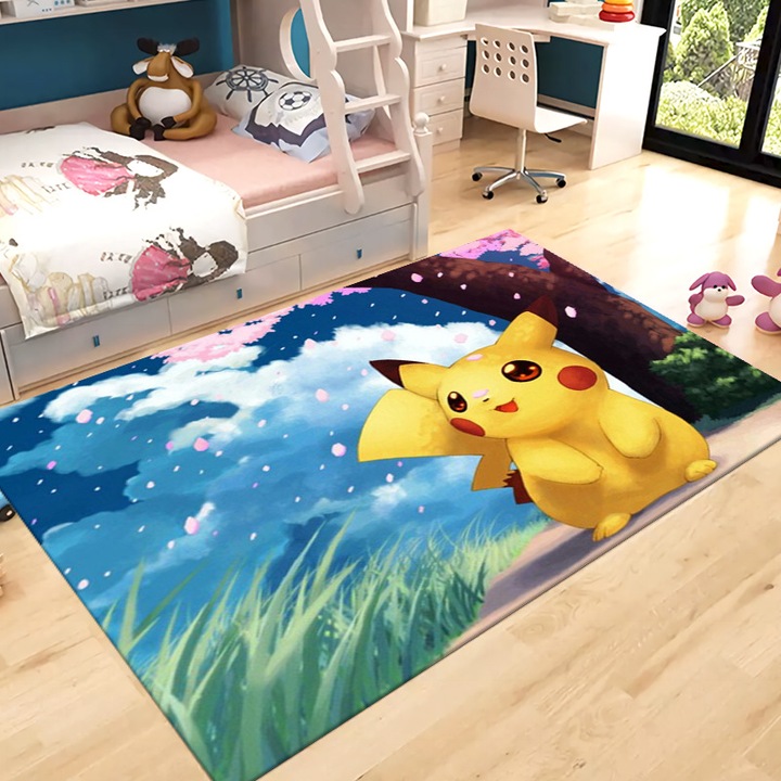 Covor Pokemon, Poliester, 50x80cm, Multicolor