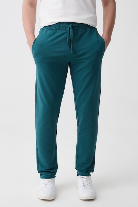 OVS, Спортен панталон с регулируема талия, Петролно синьо