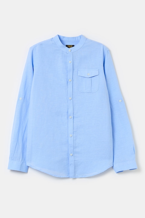 OVS, Риза с лен без шарка, Lavander Blue