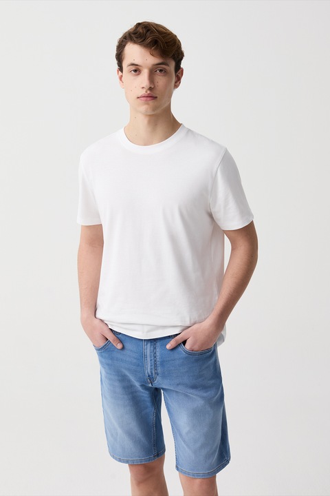 OVS, Koptatott hatású farmer bermudanadrág, Világoskék