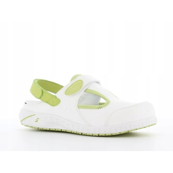 Медицински обувки, Safety Jogger, Екологична кожа, Бяло/Зелено, 41