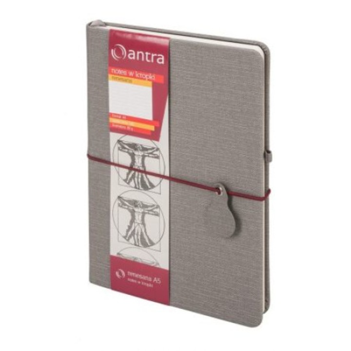 Caiet A5, Antra, Carton, Gri