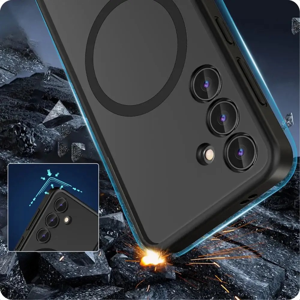 Carcasa TECH-PROTECT MAGMAT MagSafe compatibila cu Samsung Galaxy S24 Matte Black