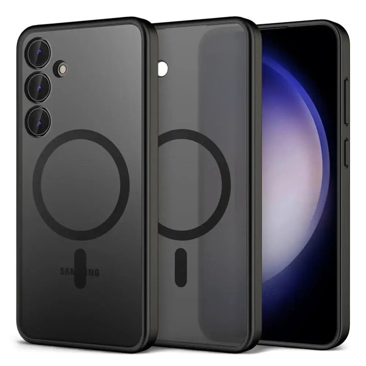 Carcasa TECH-PROTECT MAGMAT MagSafe compatibila cu Samsung Galaxy S24 Matte Black