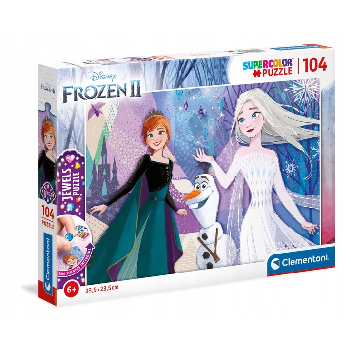 Пъзел с декорации, Clementoni, Frozen 2, 6+, Многоцветен