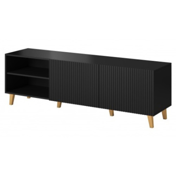 Comoda TV, Cama Meble, MDF, 42x52x150cm, Negru