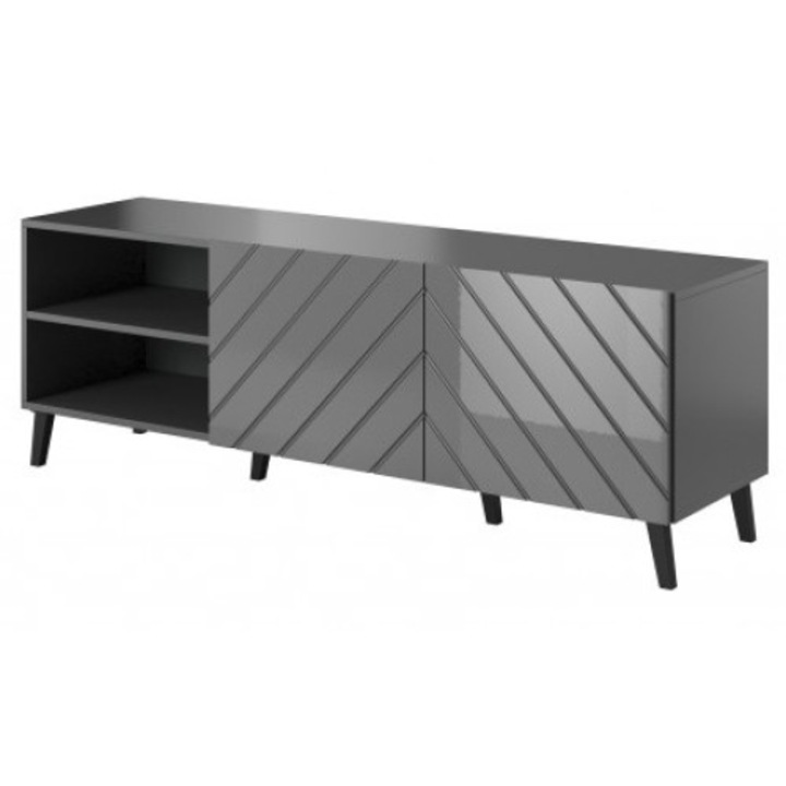 Comoda TV, Cama Meble, MDF, 42x52x150cm, Gri