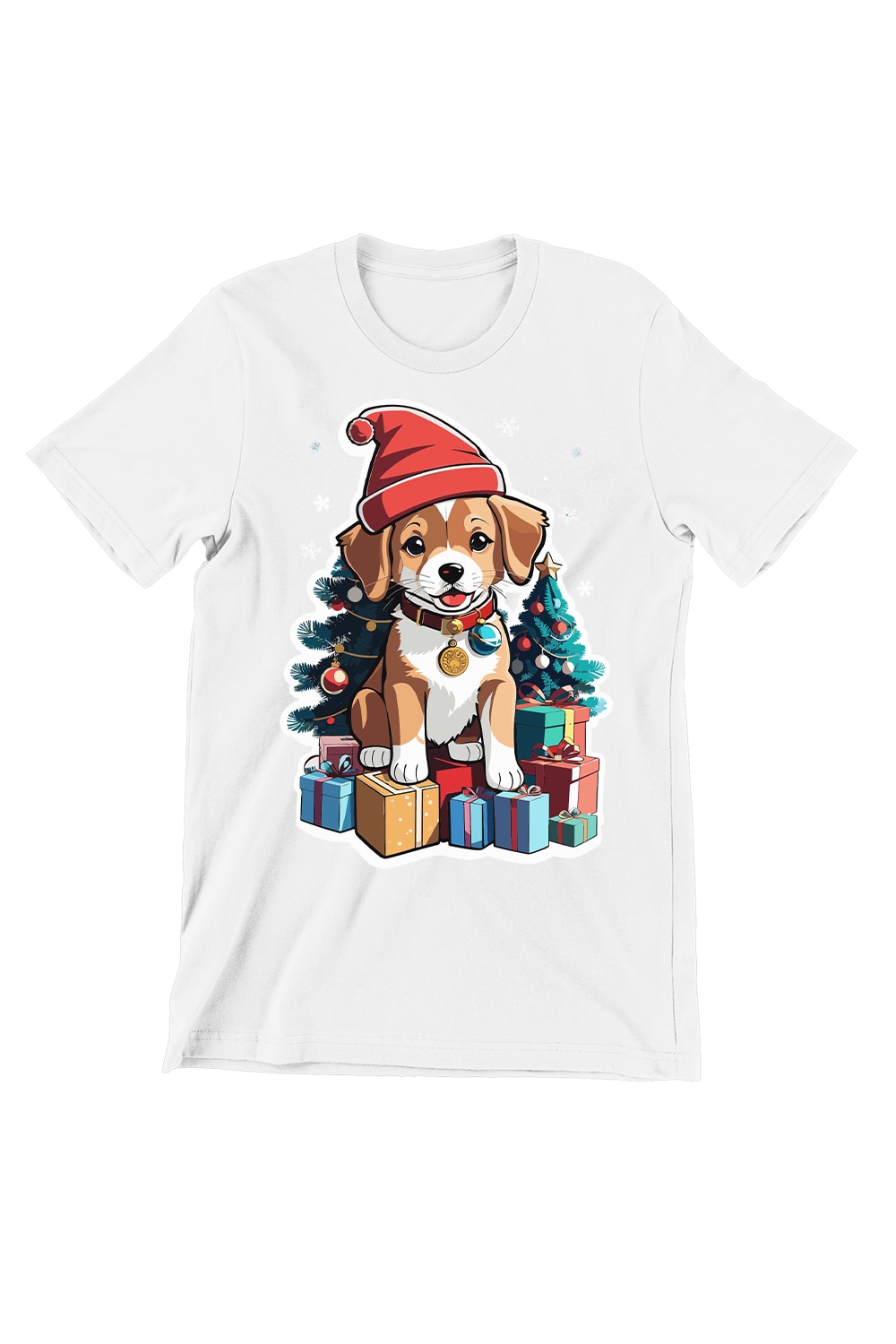 Tricou Femei Prestige Boutique Craciun 2023 Christmas Dog alb