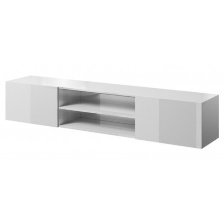 Comoda TV, Cama Meble, PAL/MDF, 37x40x200cm, Alb