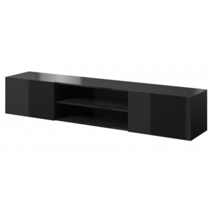 Comoda TV, Cama Meble, PAL/MDF, 37x40x200cm, Negru
