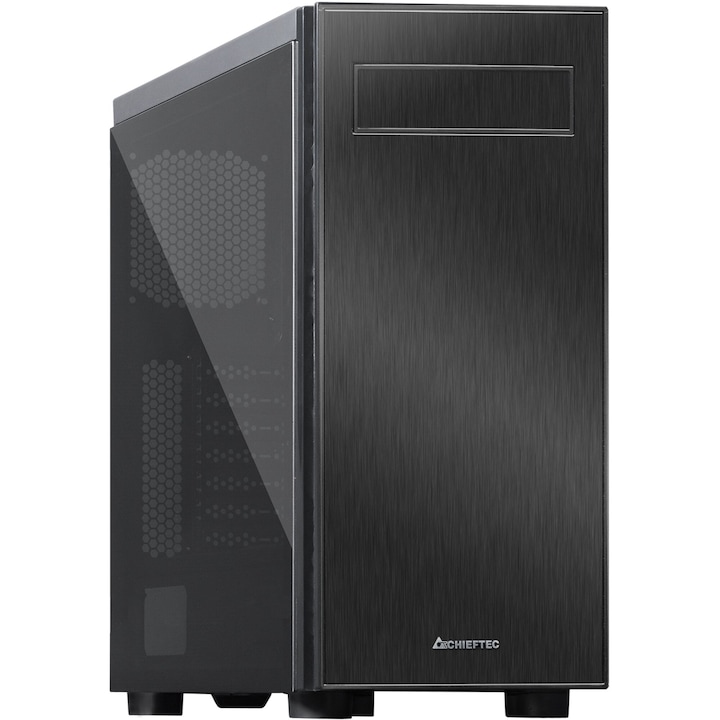 Компютърна кутия Chieftec HAWK AL-02B-OP, Черен, Middle Tower