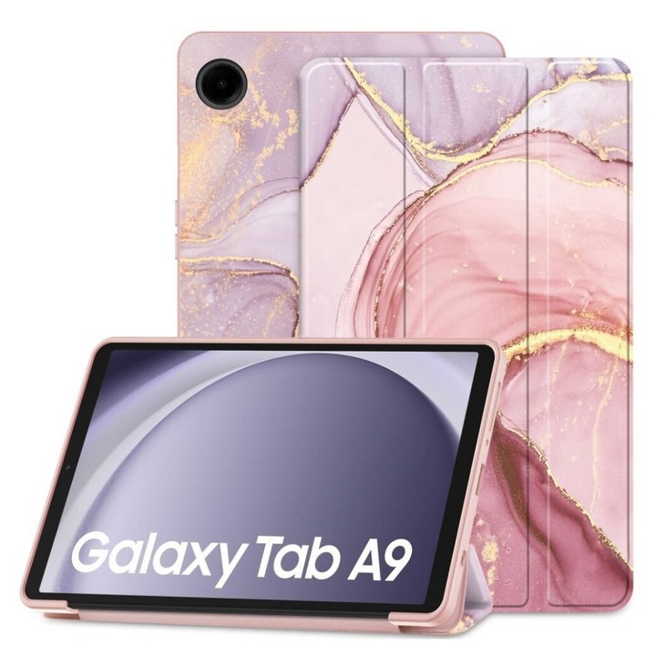 Калъф fixGuard Active SmartCover за Samsung Galaxy Tab A9, 8.7" X110 / X115, Marble Pink