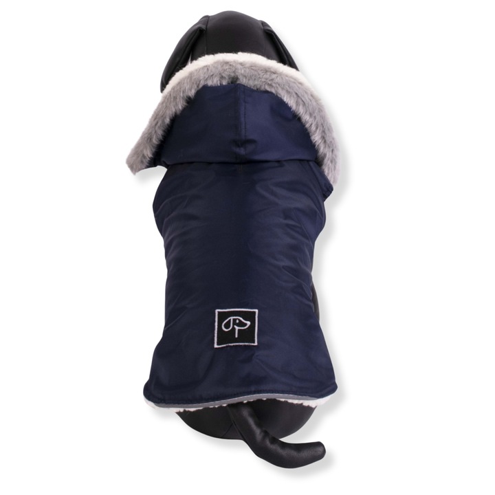 Водонепромокаема кучешка дреха, Тъмносиня, L