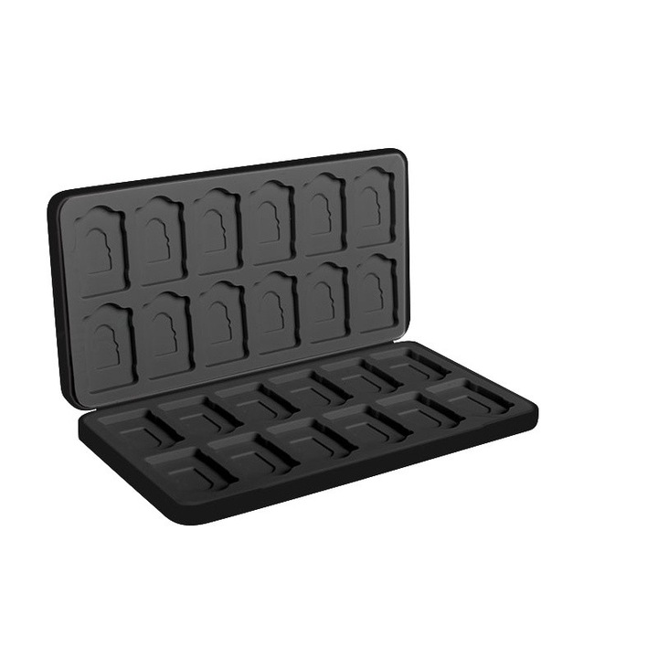 Калъф с магнитна абсорбция с 24 слота за карти, SIHOiSi, подходящ за Nintendo switch, черен