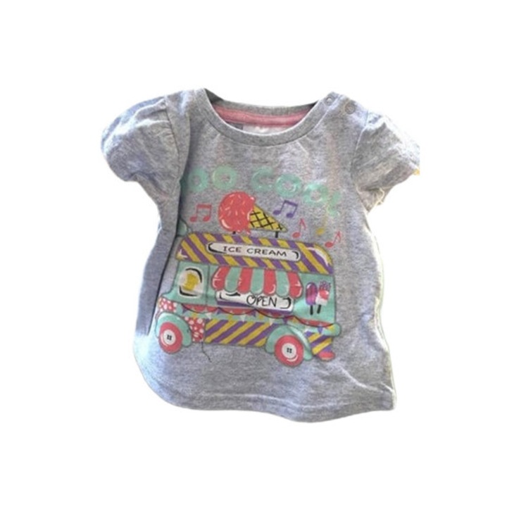 Tricou SuperBaby, Model Too Cool, Bumbac, Fete, Maneca scurta, Multicolor