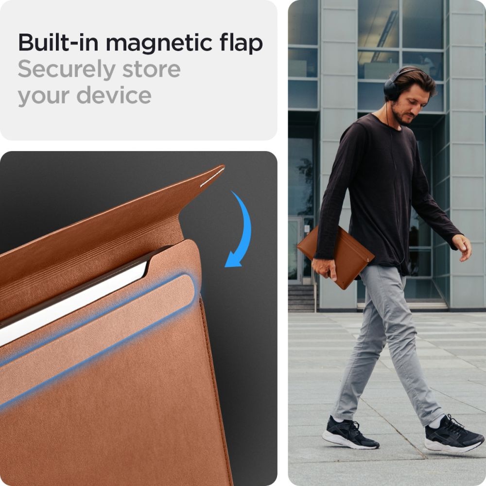 Husa pentru Laptop 13-14 - Spigen Valentinus Sleeve - Classic Brown
