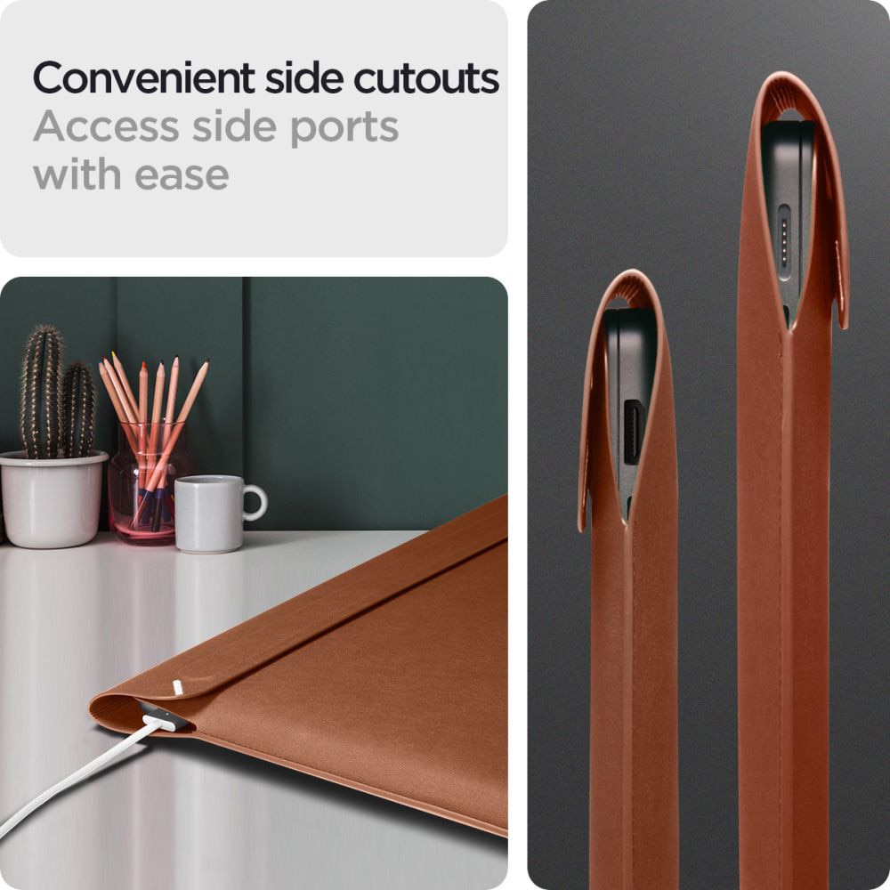 Husa pentru Laptop 13-14" - Spigen Valentinus Sleeve - Classic Brown
