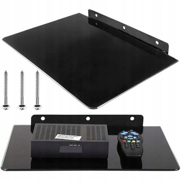 Raft TV, SD, Sticla, Negru