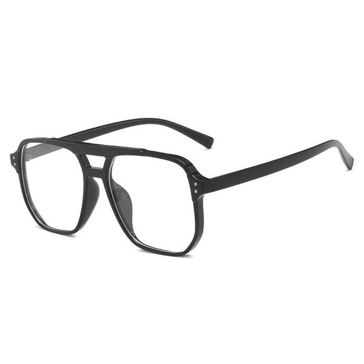 Anti-Blue Light Glasses Reflex PC (PC28014-C1) - Square - Black