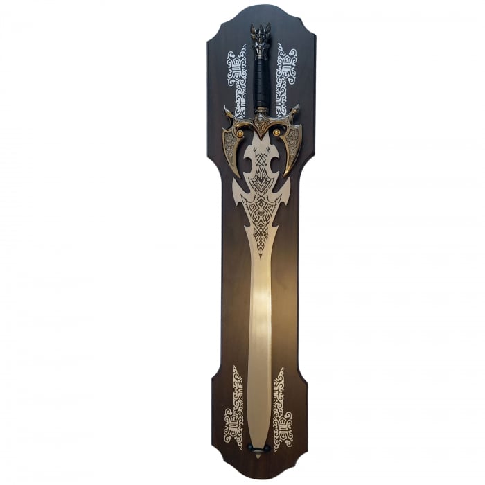 Sabie decorativa, panoplie lemn, Dragon King, 99 cm, maro - eMAG.ro