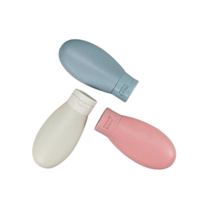 3 db PVC tartály folyékony lotionokhoz, 60 ml, többszínű