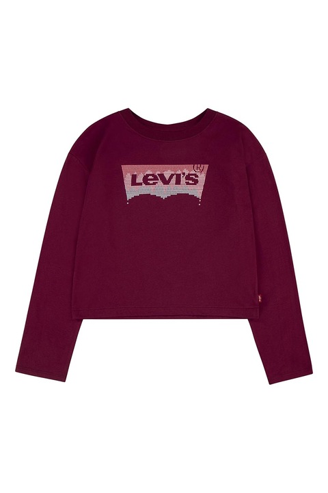 Levi's, Bluza din amestec de bumbac organic cu logo, Visiniu