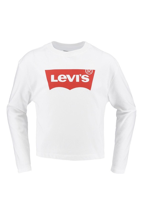 Levi's, Bluza de bumbac cu logo, Alb