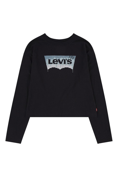 Levi's, Bluza din amestec de bumbac organic cu logo, Negru