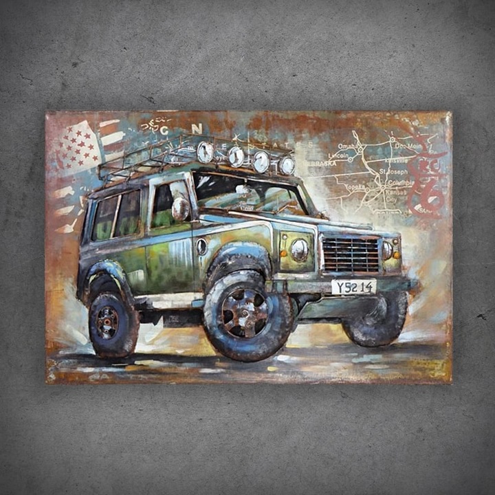 Pictura 3D, Metal, Multicolor, 120x80cm