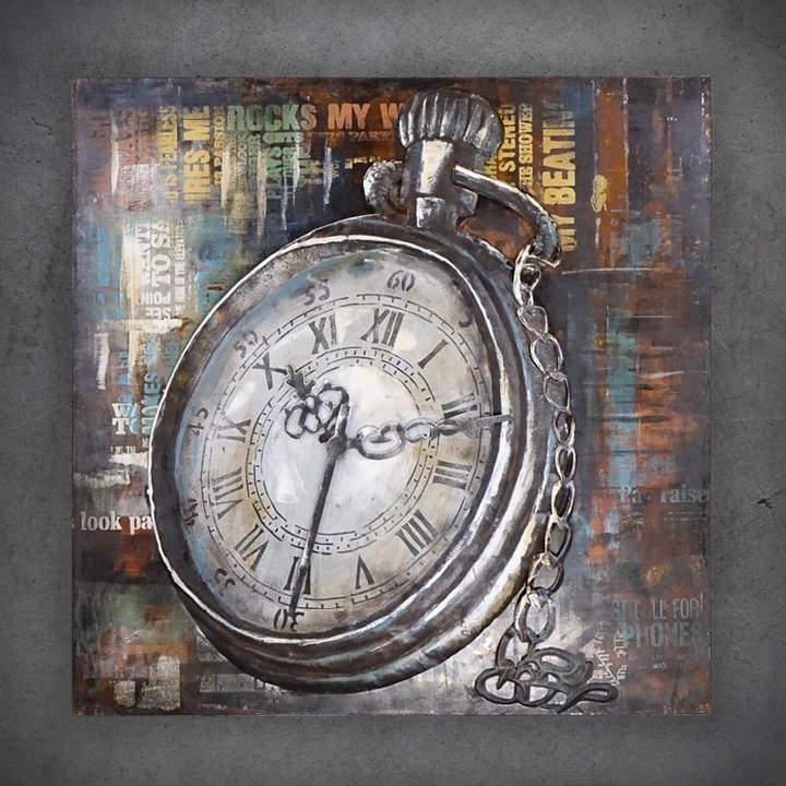 Pictura 3D metal, Otel, Diverse, 100x100