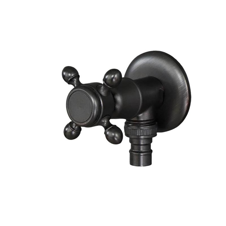 Robinet de baie, Alama, Cap ceramic, Negru