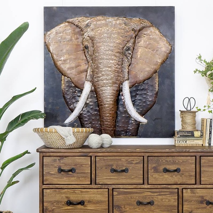 Tablou 3D, Metal, Multicolor, 100x100cm