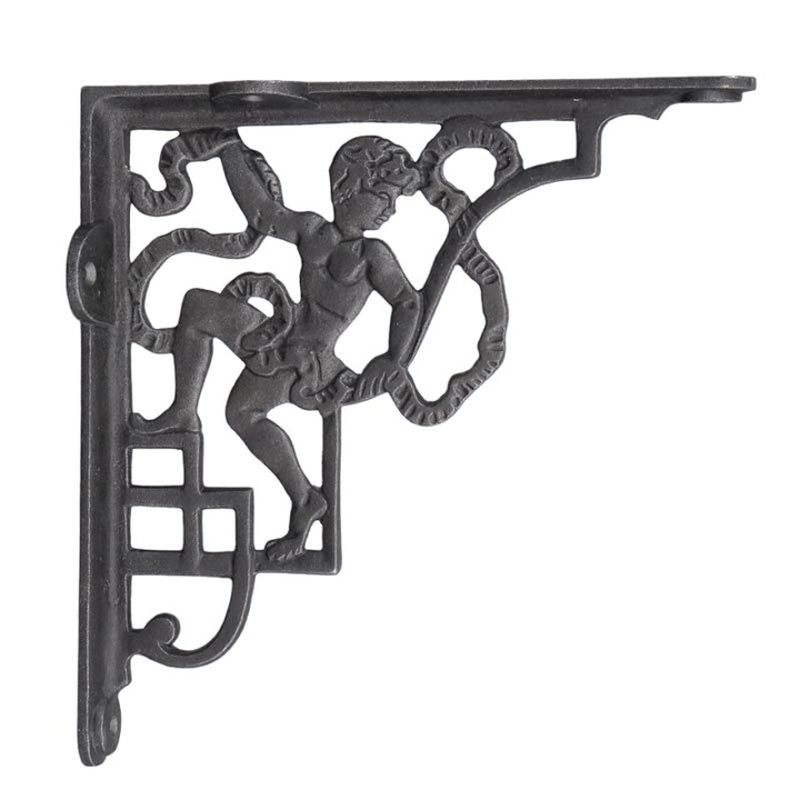 Suport raft, Fonta, Gri, 240 x 240 mm