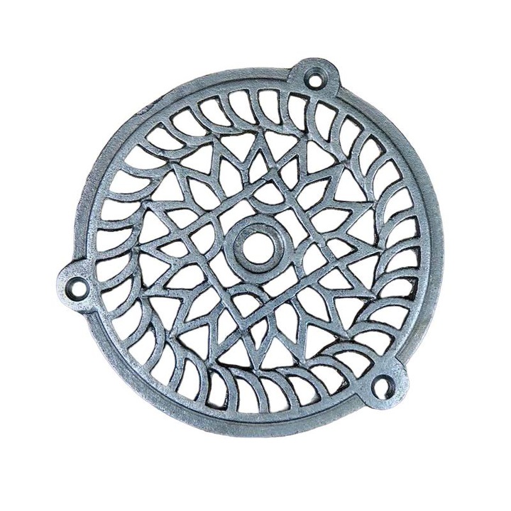 Grila de ventilatie, Aspect rustic, Argintiu, 125 mm