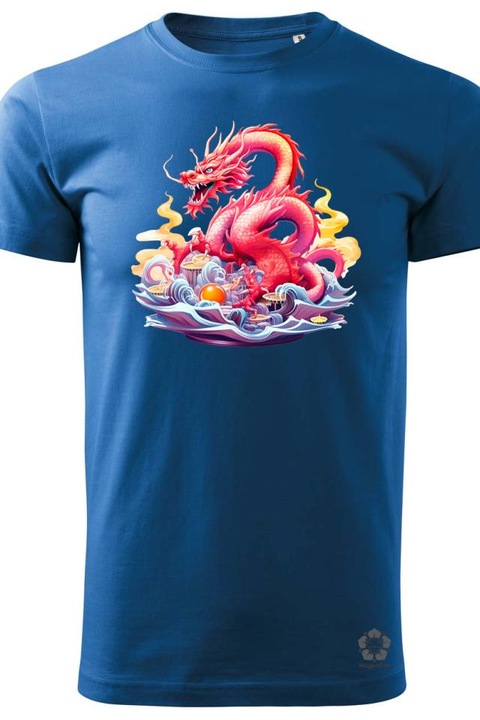 Magnolion Цветна винтидж татуировка на дракон v2, Небесносин