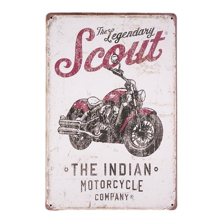 Placa decorativa, Metal, Scout, Multicolor