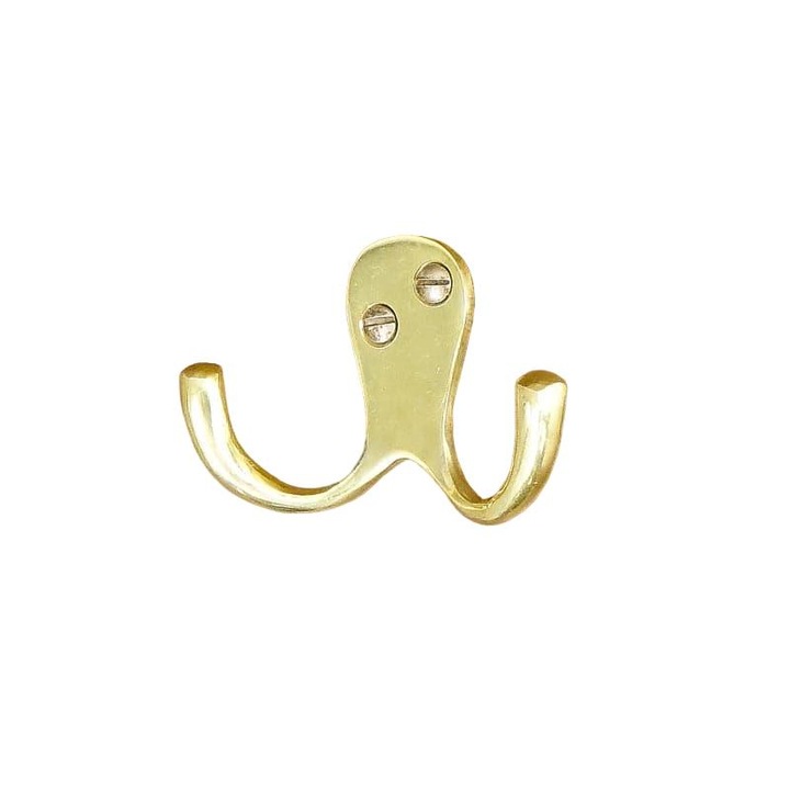 Cuier tip agatatoare, Dublu, Otel, Auriu, 70 mm