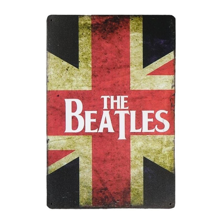 Placheta decorativa metalica, The Beatles UK