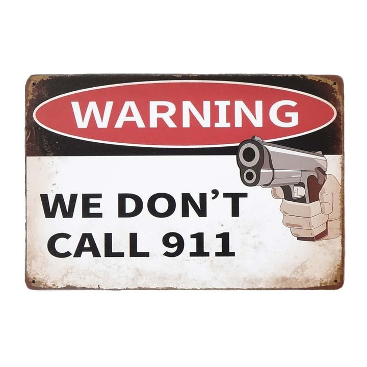 Placa decorativa NU NUMAM 911, Metal, Multicolor