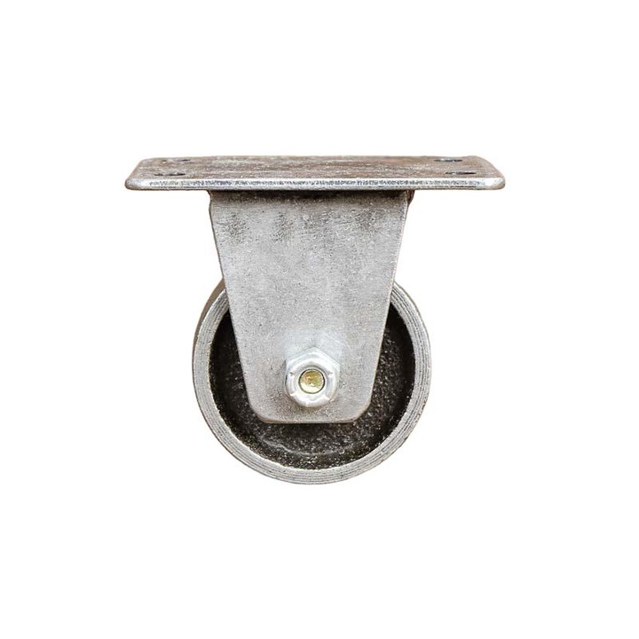 Roata mobila solida IREK, Metal/Inox, 65mm, Gri