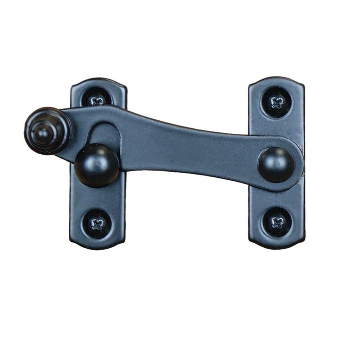 Zavor pentru inchidere fereastra si oblon, Dreapta, Inox, Negru