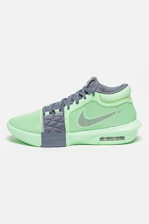 Nike, Pantofi cu amortizare pentru baschet LeBron Witness 8, Verde/Albastru petrol