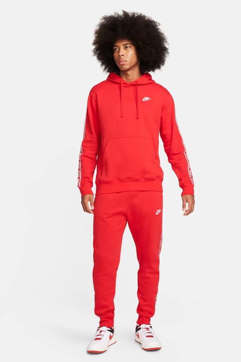 Nike, Спортен екип Club с качулка и лого, Червен