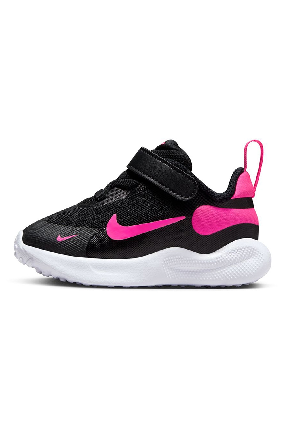 Nike, Revolution 7 Pantofi cu velcro, pentru alergare, Negru, Fucsia, 19.5 EU